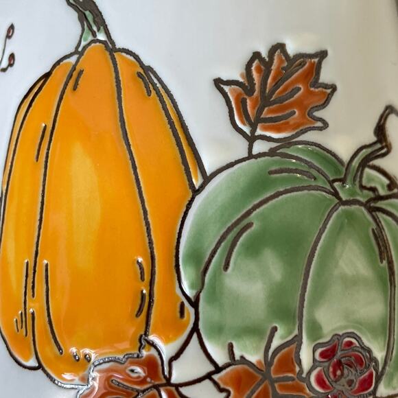 ELI +ANA Ceramic Pumpkin Pitcher 50oz SADDLEBROOK FARMS Fall Thanksgiving New - Picture 14 of 14